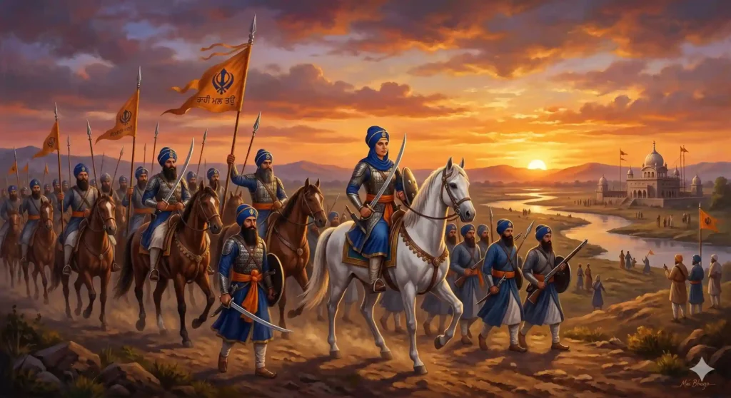 Artistic tribute to the Forty Liberated Ones and Mai Bhago at Sri Muktsar Sahib