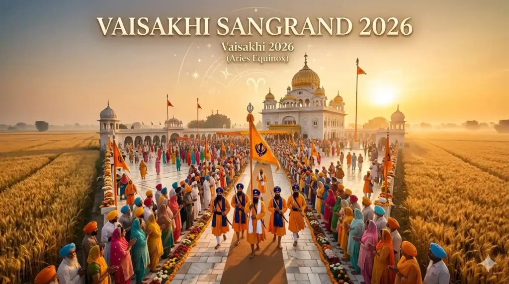 Vaisakhi Sangrand 2026: Sun enters Aries, birth of the Khalsa, and wheat harvest.