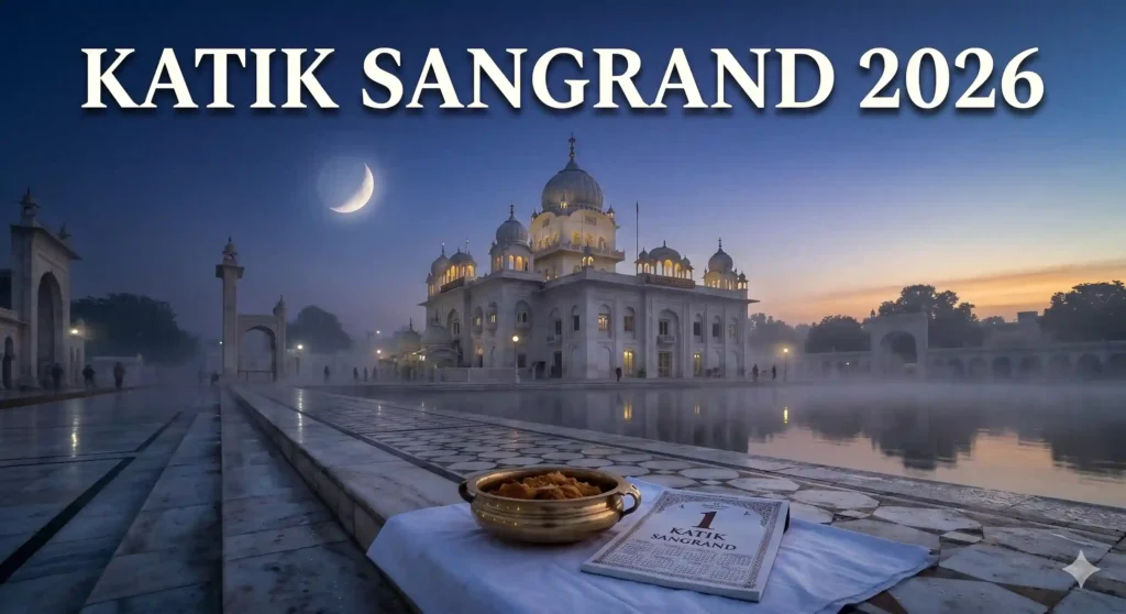 Katik Sangrand October 2026: Morning mist and spiritual atmosphere at a Gurdwara.