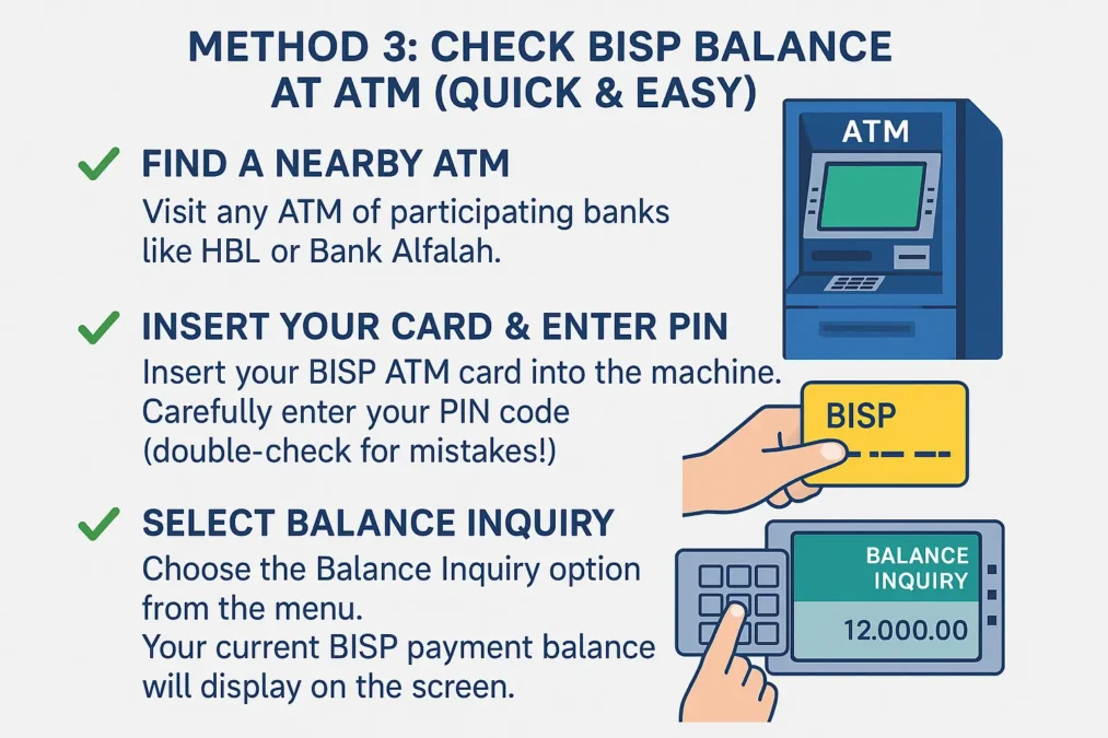Check BISP 8171 Balance Through ATM 