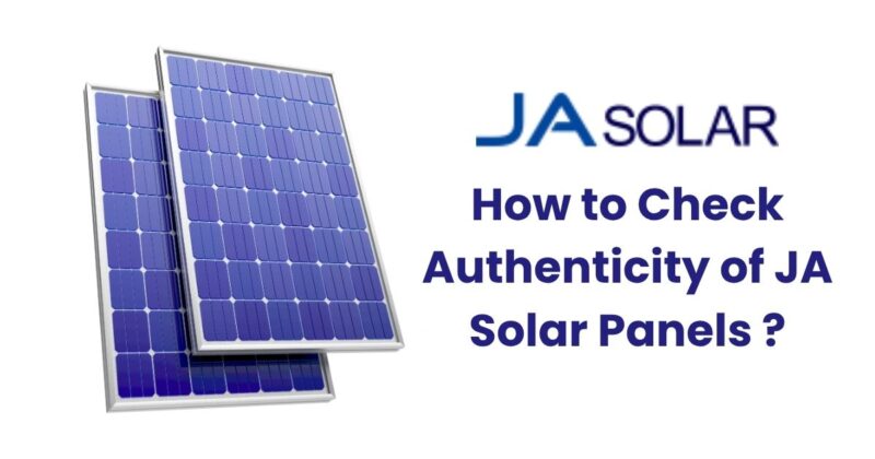 authenticity of JA solar panels