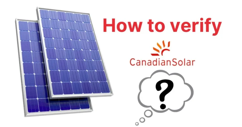 how to verify canadian solar panels