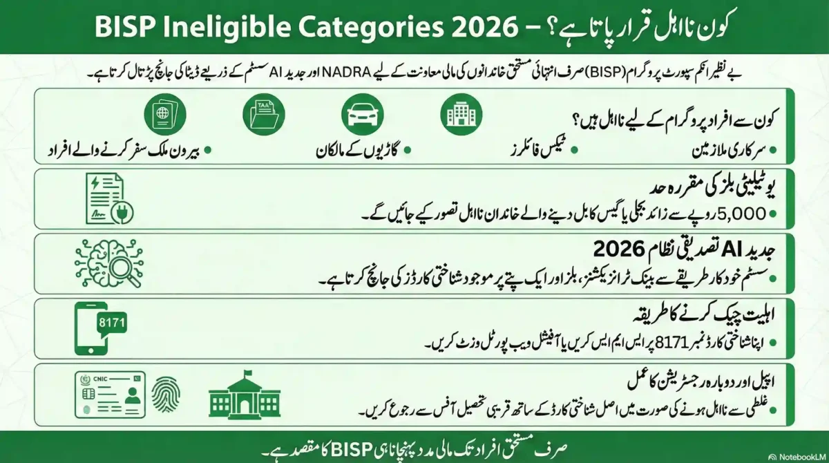 Complete BISP ineligible categories 2026 guide