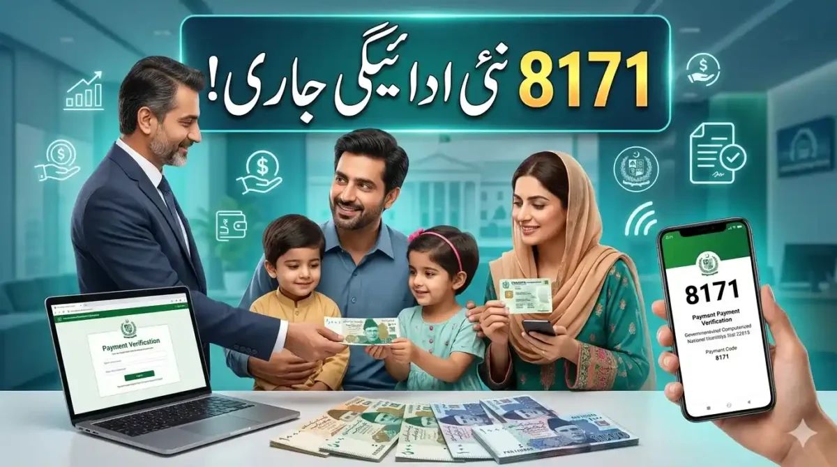 Latest BISP 8171 payment update showing new installment released in 2026 for eligible families in Pakistan with CNIC verification and payment details